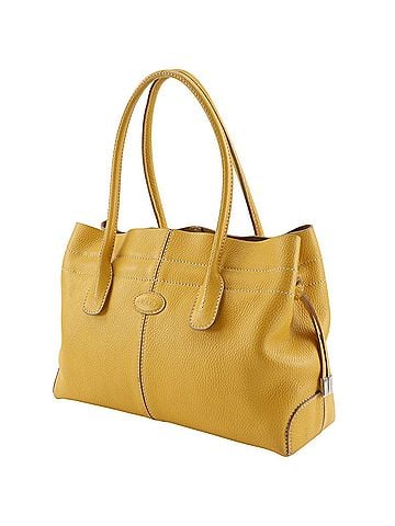 Tod's Tod's D-Bag Tote Bag, Leather, Yellow, A4 Size, Women's (view 2)