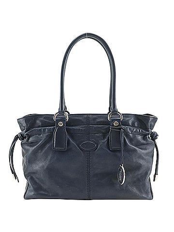 Tod's Tod's D-Bag Tote Bag, Calfskin, Navy, A4 Size, Women's (view 1)
