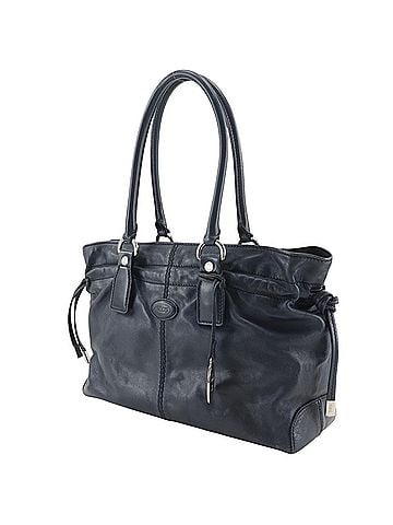 Tod's Tod's D-Bag Tote Bag, Calfskin, Navy, A4 Size, Women's (view 2)