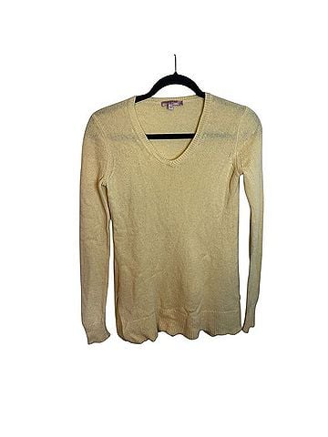 Calypso St. Barth Butter Yellow Cashmere Pullover Sweater (view 1)