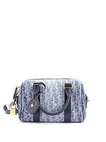 Christian Dior Groove Convertible Bowling Bag Oblique Denim 20 (view 1)