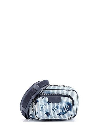 Louis Vuitton Outdoor Pouch Limited Edition Monogram Watercolor Stripes Denim (view 1)
