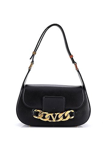 Valentino Garavani VLogo Chain Flap Shoulder Bag Leather Medium (view 1)