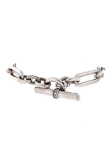 David Yurman Lexington Chain Bracelet Sterling Silver with Diamonds 9.8mm (view 1)