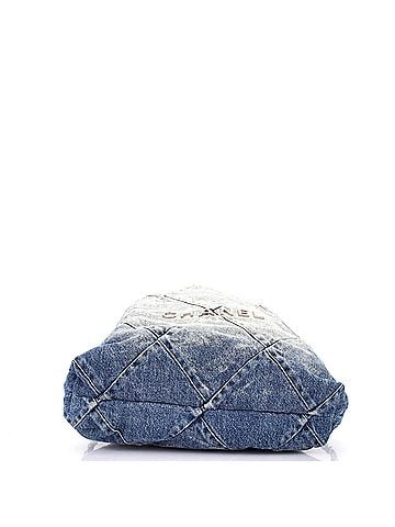 Chanel 22 Chain Backpack Quilted Denim Medium (view 2)