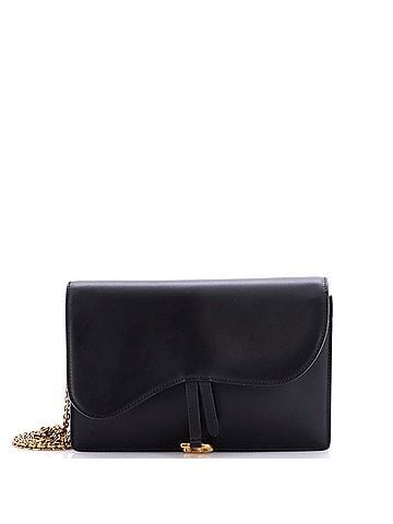 Christian Dior Saddle Chain Clutch Leather (view 1)