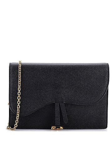 Christian Dior Saddle Chain Clutch Leather (view 1)