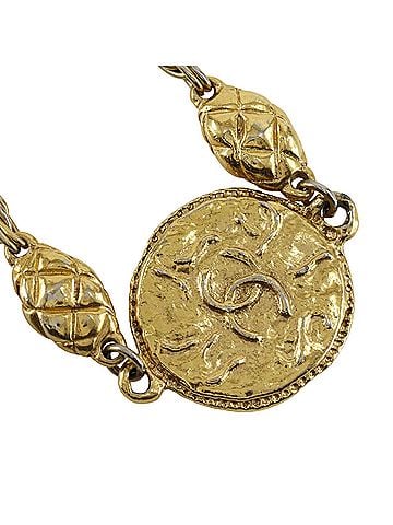 Chanel Chanel COCO Mark Long Necklace, Vintage, Gold Plated, Approx. 57.8g, Women's (view 1)