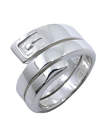 Gucci Gucci Logo Snake Ring, Sterling Silver 925, Approx. 10.8g, Unisex. (view 1)