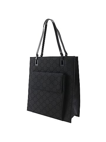 Gucci Gucci GG Tote Bag 002-1008 Nylon Canvas Black A4 Women's (view 2)