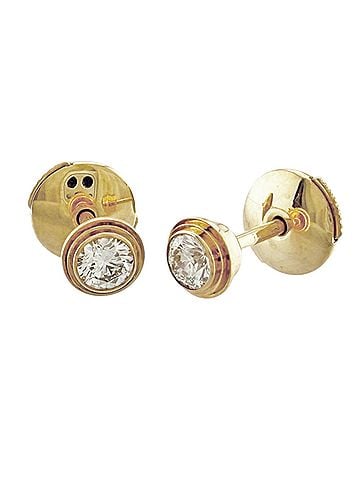 Cartier Cartier Damour Diamants Légers approx. 0.18ct Earrings, 18K Yellow Gold, Diamond, Women's, CARTIER (view 1)