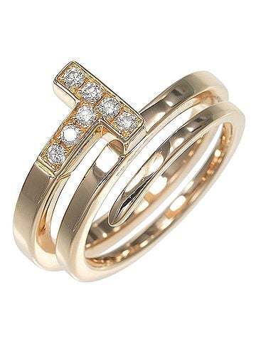 Tiffany & Co. Tiffany & Co. T-Square Wrap Ring, 18K Pink Gold, Diamond, Approx. 7g. (view 1)