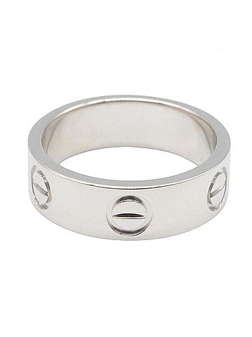 Cartier Cartier Love Ring, 18K White Gold (18KWG), Women's, Silver Tone, B4084700 (view 2)