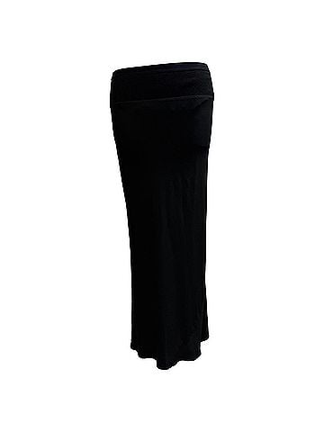 Rick Owens  Rick Owens Fitted Midi Skirt in Black Acetate (view 1)