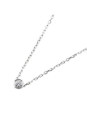 Cartier Cartier d'Amour SM Necklace, 18K White Gold (18KWG), Diamond, Women's, Silver/Clear Tone, B7215900 (view 1)