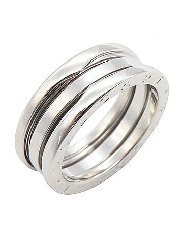 Bvlgari BVLGARI B-zero1 Ring, 3-band ring, 18KWG (white gold), men's and women's, silver-toned. (view 1)