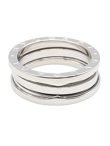 Bvlgari BVLGARI B-zero1 Ring, 3-band ring, 18KWG (white gold), men's and women's, silver-toned. (view 2)