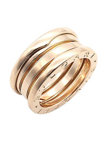 Bvlgari Bvlgari Bulgari B-zero1 Ring, 3-band ring, 18KPG (pink gold), women's jewelry, gold tone. (view 1)