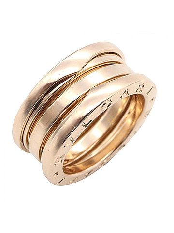 Bvlgari BVLGARI B-zero1 Ring, 3-band ring, 18KPG (pink gold), men's and women's, gold tone, 335931 (view 1)