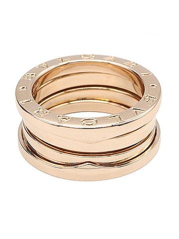 Bvlgari BVLGARI B-zero1 Ring, 3-band ring, 18KPG (pink gold), men's and women's, gold tone, 335931 (view 2)