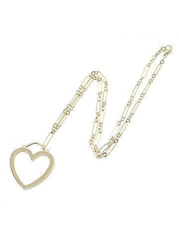 Tiffany & Co. Tiffany & Co. Open Heart Necklace, 18K (Yellow Gold), Women's Jewelry, Gold Tone (view 2)