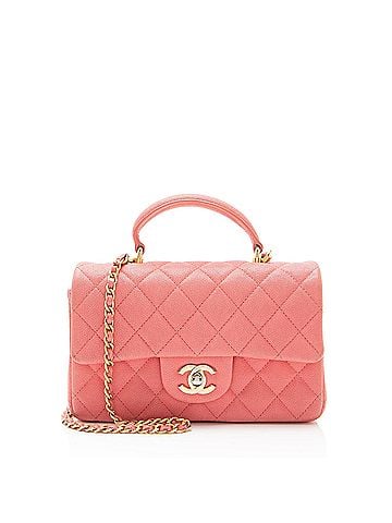 Chanel Chanel Caviar Leather Rectangular Top Handle Mini Flap Bag (view 1)