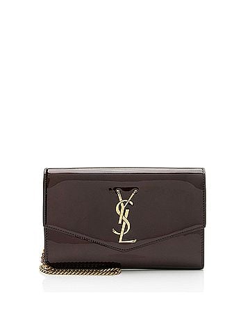 Saint Laurent Saint Laurent Patent Leather Monogram Uptown Chain Wallet (view 1)