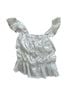 American Threads White Short Sleeve Blouse Size M - photo 1