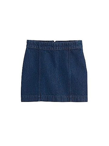 Madewell seamed denim mini skirt  Denim Skirt (view 2)