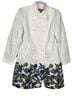 Desigual White Multi Color Coat Size 4 - photo 1