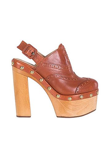 Tommy Hilfiger x Zendaya Collaboration Retro Vintage 70s inspired London Platform Clog Heels (view 1)