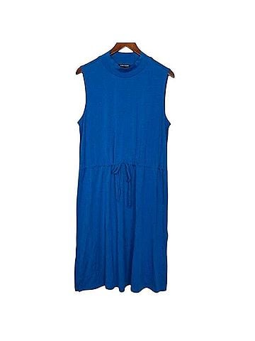 Eileen Fisher Mock Neck Tie Waist Dress Casual Dress (view 1)
