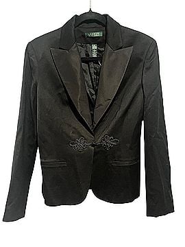 Lauren by Ralph Lauren Satin Wool Lux Blazer (view 1)
