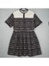 Elliatt 100% Polyester 100% Polyester 100% Polyester Stripes Black White Casual Dress Size S - photo 5