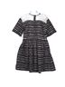 Elliatt 100% Polyester 100% Polyester 100% Polyester Stripes Black White Casual Dress Size S - photo 1