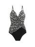 Miraclesuit Stripes Black White One Piece Swimsuit Size 8 - photo 8