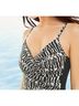 Miraclesuit Stripes Black White One Piece Swimsuit Size 8 - photo 4
