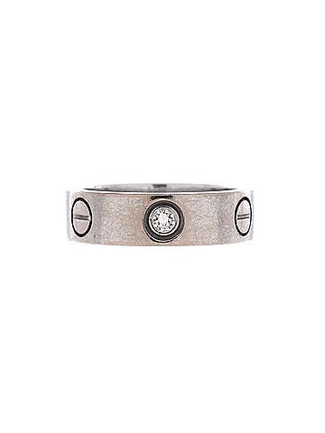 Cartier Love 3 Diamonds Band Ring 18K White Gold with Diamond (view 1)