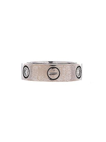 Cartier Love 3 Diamonds Band Ring 18K White Gold with Diamond (view 2)