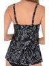 Miraclesuit Floral Black Silver Swimsuit Top Size 8 - photo 2