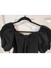 Express 60% Cotton 35% Polyester 5% Spandex 100% Cotton Solid Black Short Sleeve Blouse Size XS - photo 4