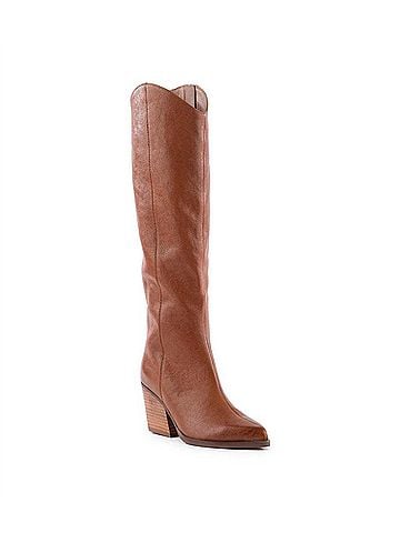 Seychelles Women's Begging You Pointed Toe Western High Boots in Tan (view 2)