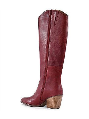 Seychelles Women's Begging You Pointed Toe Western High Boots in Cranberry (view 2)