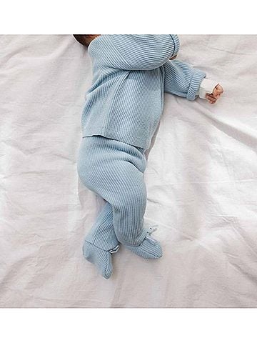 MarMar Copenhagen Kid's Clear Sky Toll Sweater Top 2 Mo in Blue (view 2)