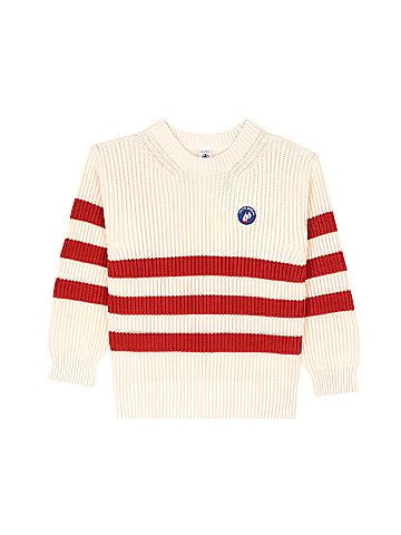 Petit Bateau Captain Striped Sweater Top in Red (view 1)