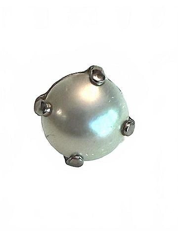 Mariana Women's Studs Earrings in Silver/ Pearl (view 1)