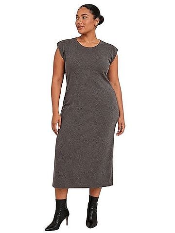Ballantyne Merino Wool Silk Sheath Midi Dress Casual Dress (view 1)