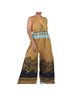 Free People 100% Viscose Graphic Brown Black Blue Jumpsuit Size XS - photo 1