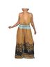 Free People 100% Viscose Graphic Brown Black Blue Jumpsuit Size XS - photo 8