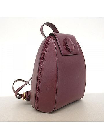 Cartier Cartier Must Leather Backpack/Daypack, Bordeaux, Women's (view 2)